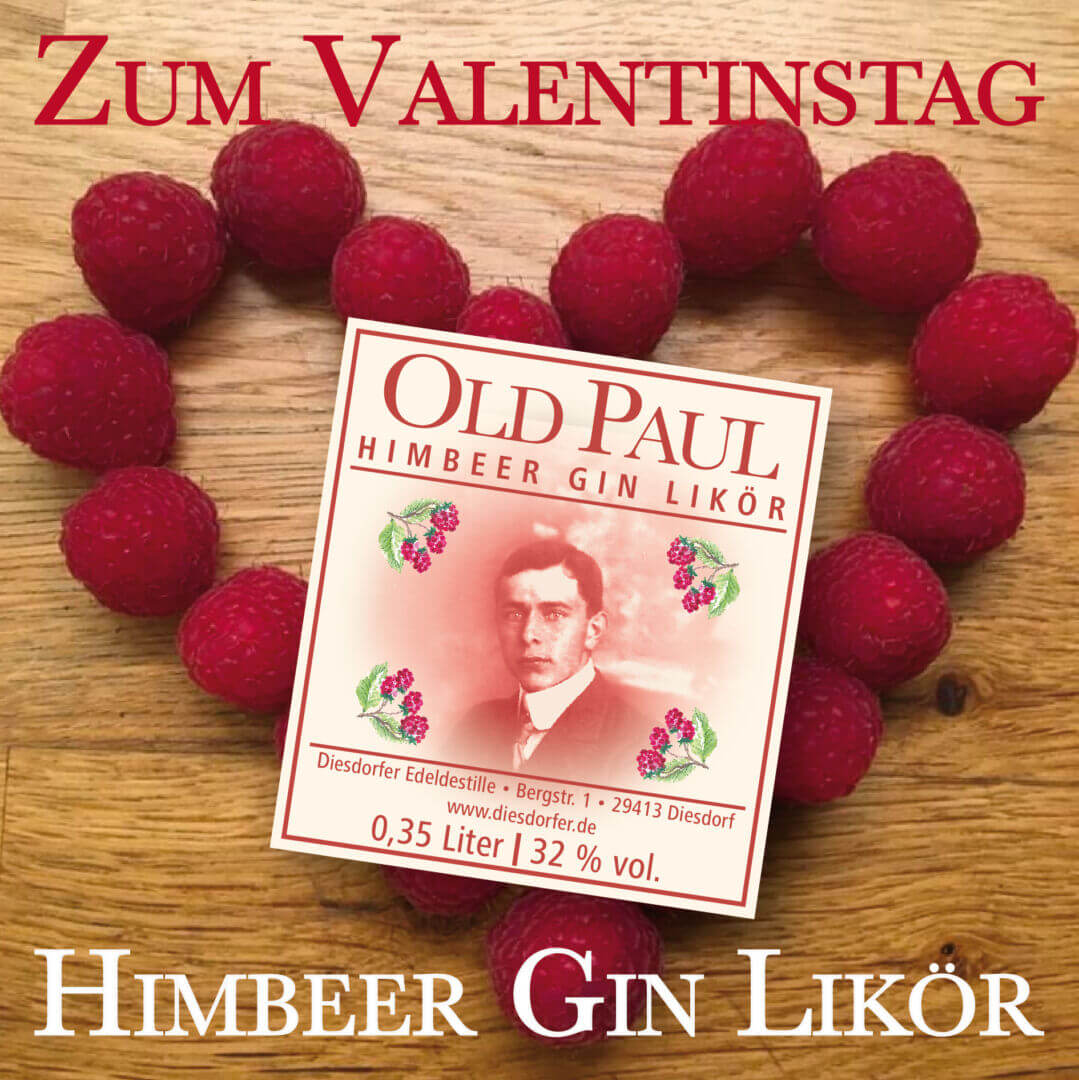 Zum Valentinstag: Himbeer Gin Likör