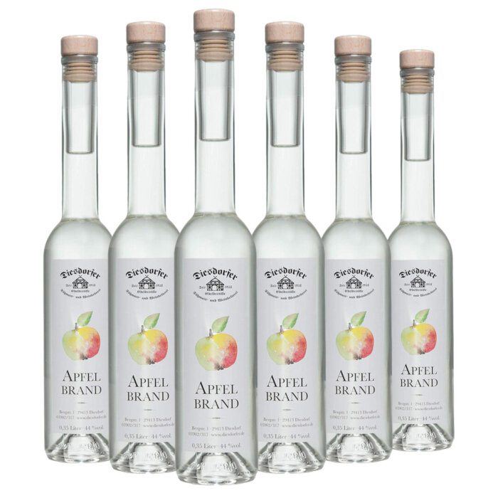 0,35 L Apfelbrand in 6 Glasflaschen