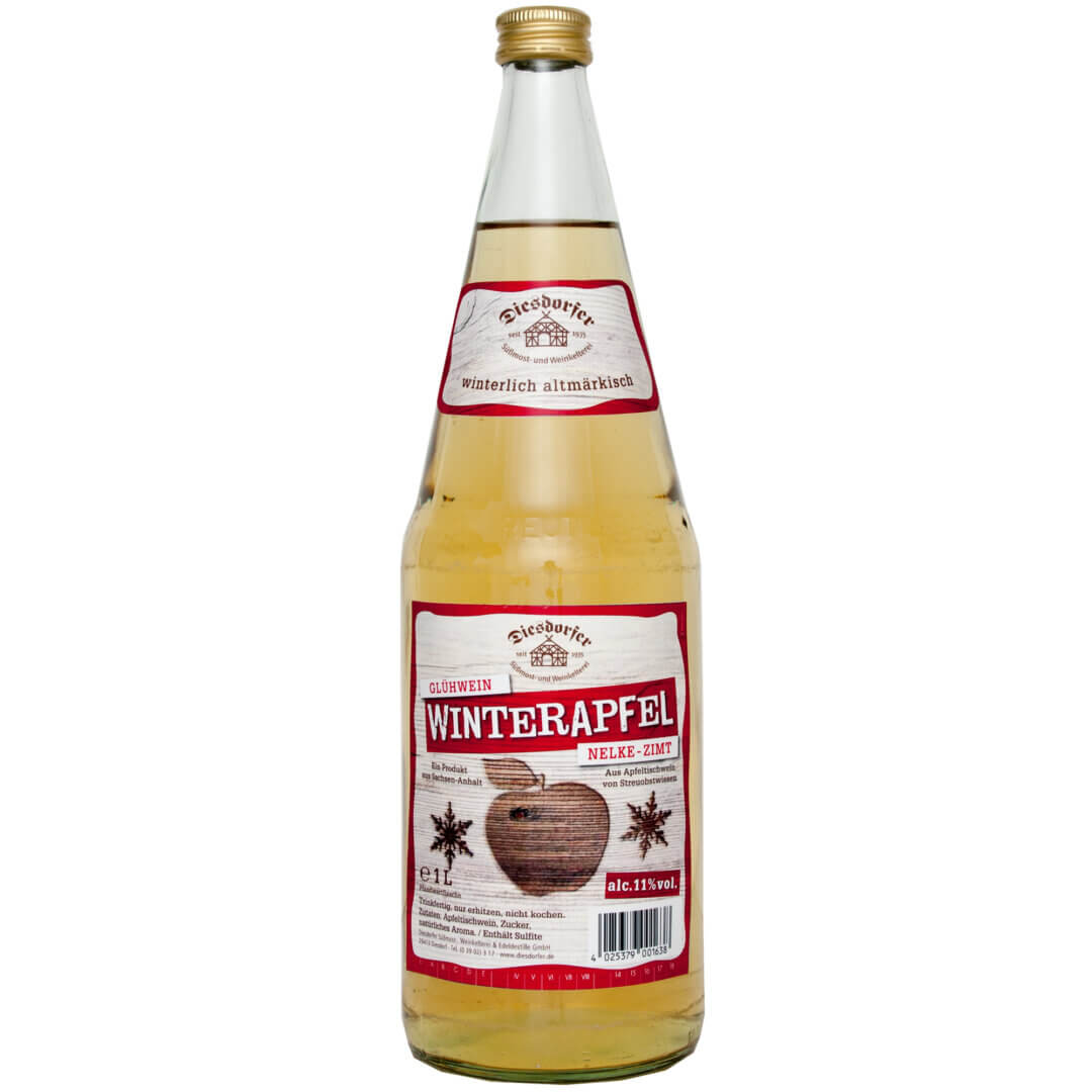 "Diesdorfer Winterapfel" Apfelglühwein in 1L Glasflasche